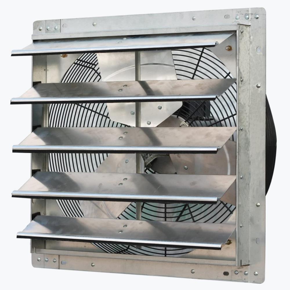 iLIVING Automatic Shutter Exhaust Fan 20-in Indoor Silver Wall Mounted Fan ILG8SF20V