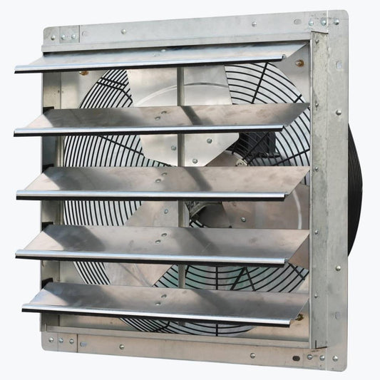 iLIVING Automatic Shutter Exhaust Fan 20-in Indoor Silver Wall Mounted Fan ILG8SF20V