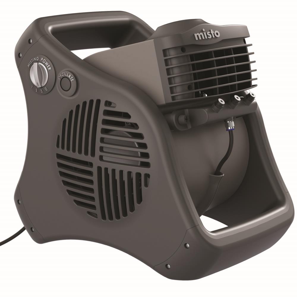 Lasko 14.85-in 120-Volt 3-Speed High Velocity Outdoor Gray Oscillating Misting Floor Fan 7050