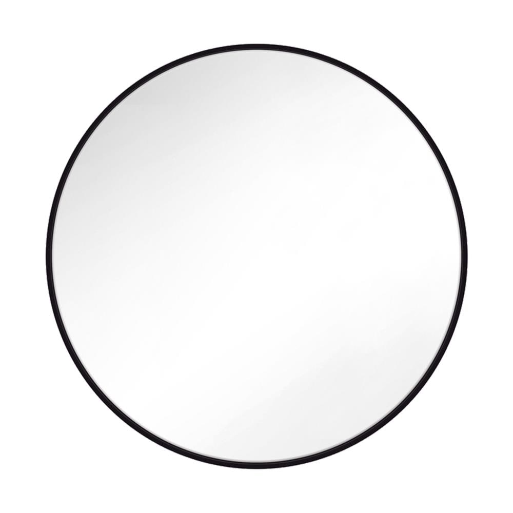 Generation Lighting Kit 30-in W x 30-in H Round Midnight Black Beveled Full Length Wall Mirror