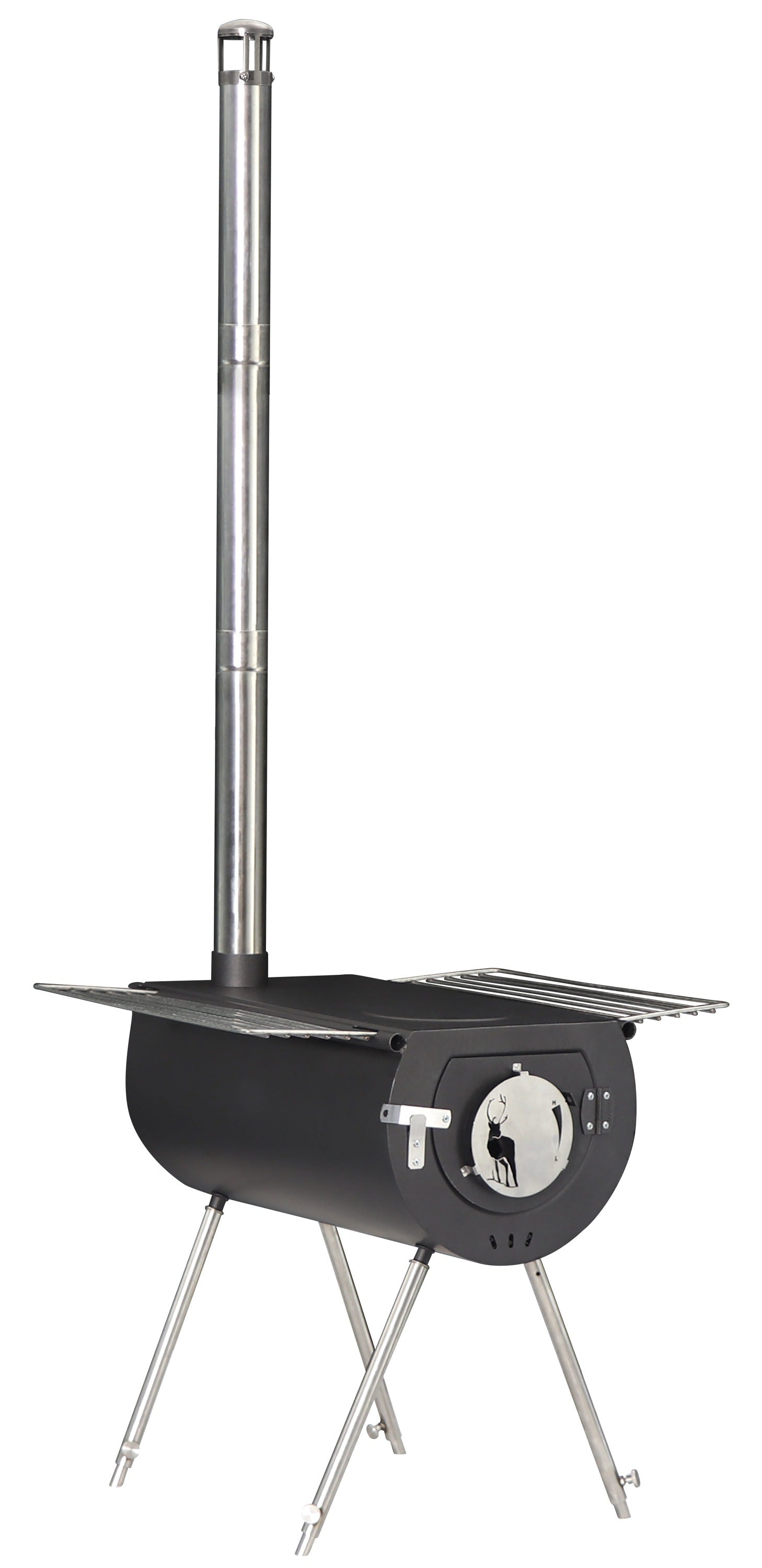 US Stove Company Caribou 1-Burner Wood Manual Stainless Steel Outdoor Stove CCS18
