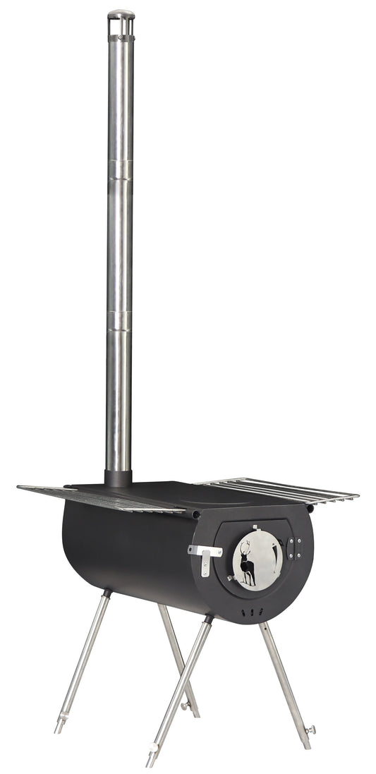US Stove Company Caribou 1-Burner Wood Manual Stainless Steel Outdoor Stove CCS18