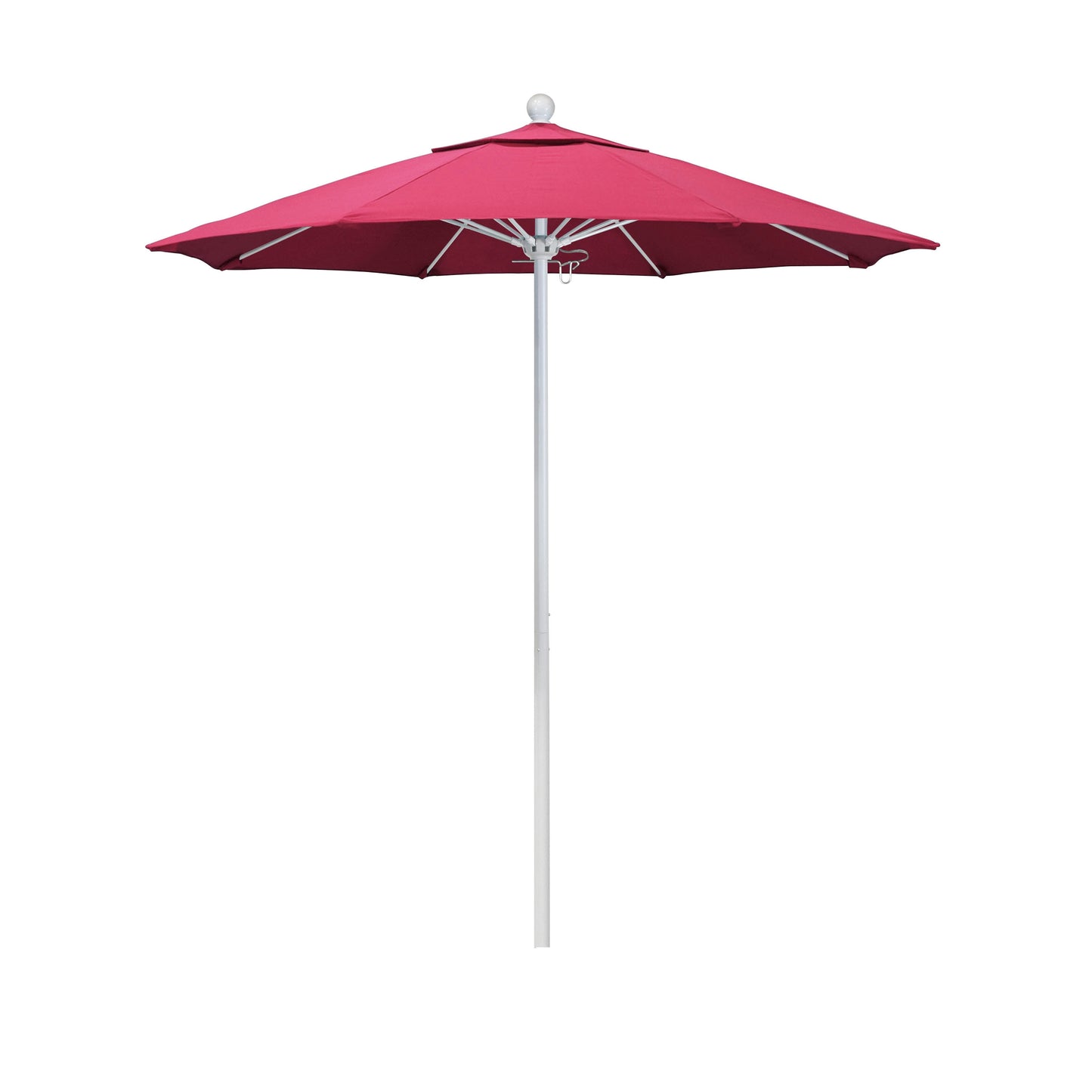 California Umbrella 7.5-ft Aluminum Pink No-tilt Market Patio Umbrella