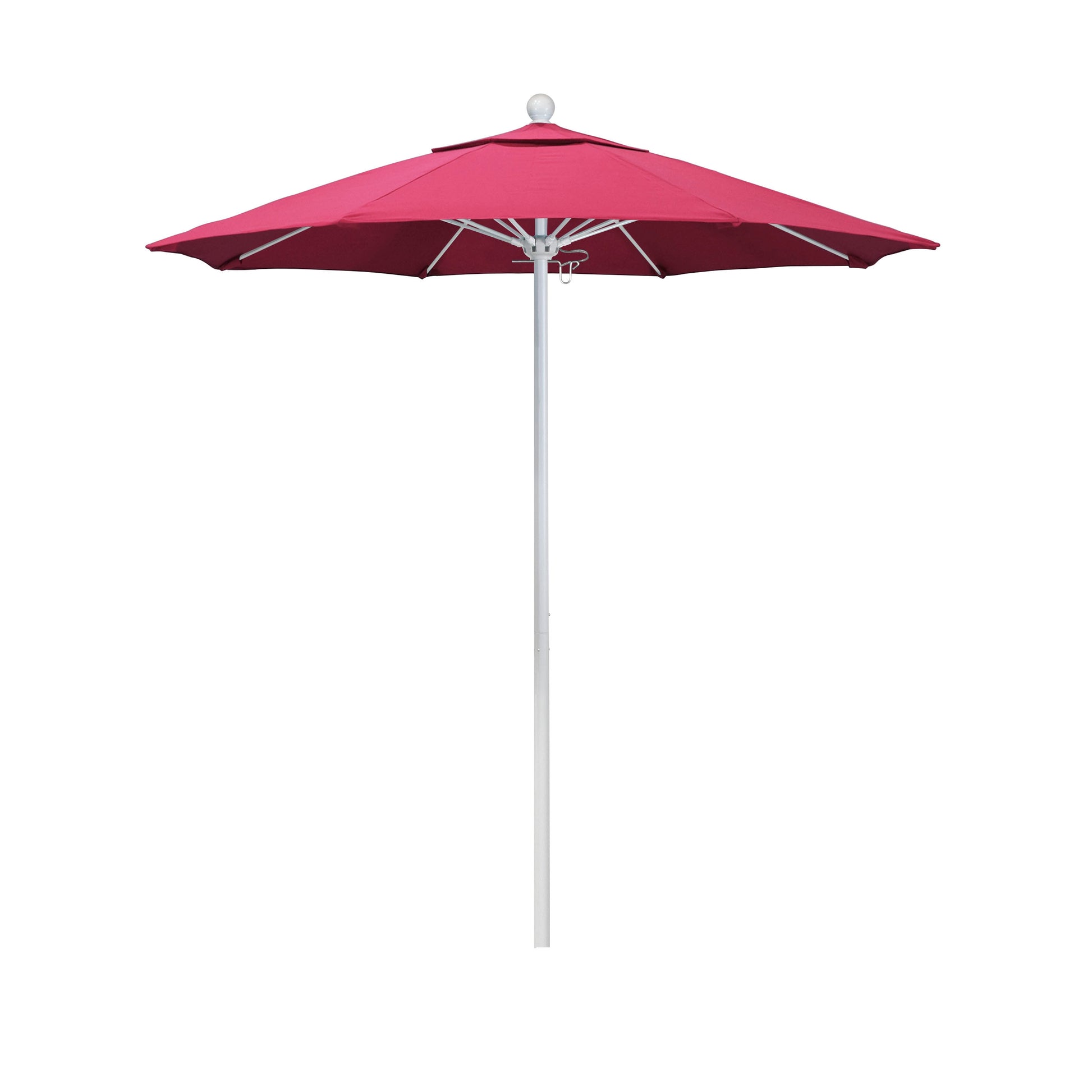 California Umbrella 7.5-ft Aluminum Pink No-tilt Market Patio Umbrella