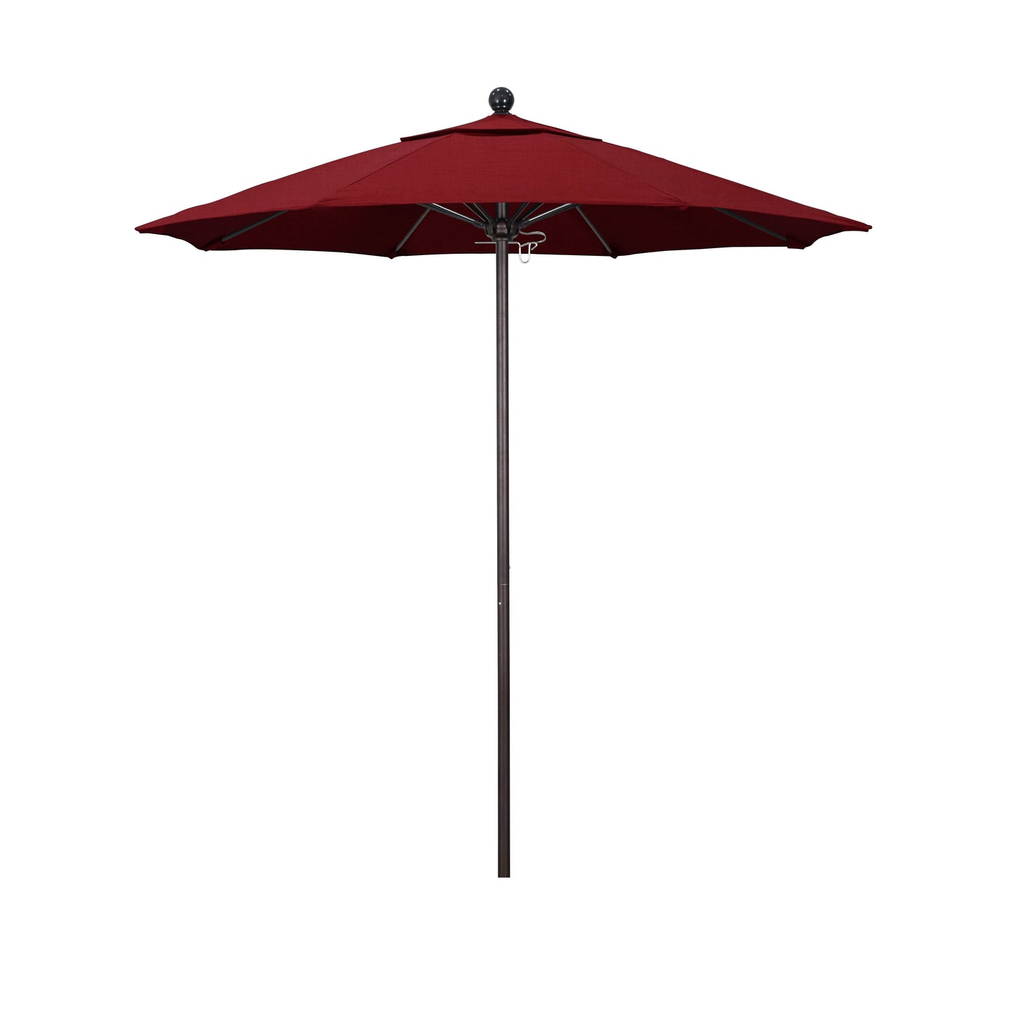 California Umbrella 7.5-ft Aluminum Red No-tilt Market Patio Umbrella