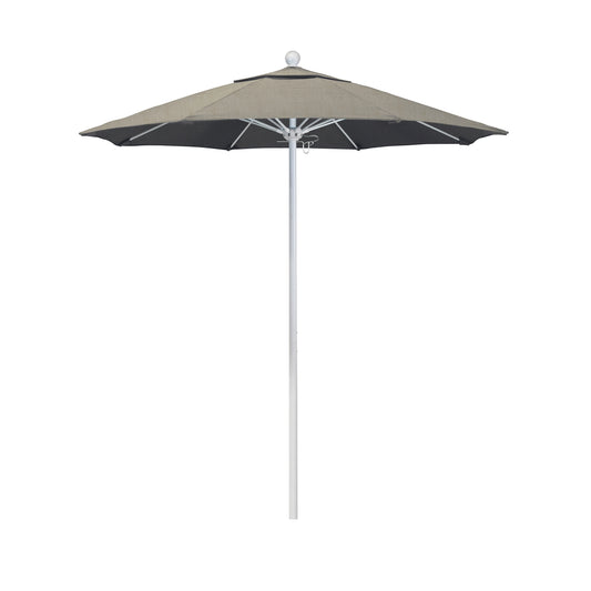 California Umbrella 7.5-ft Aluminum Gray No-tilt Market Patio Umbrella