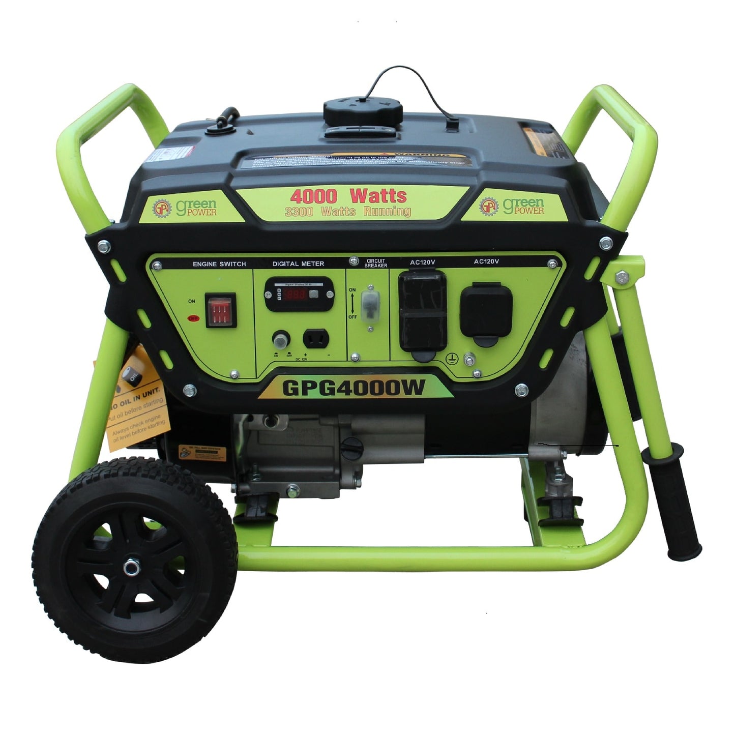 Green-Power America 3300-Watt Single Fuel (Gasoline) Portable Generator GPG4000W