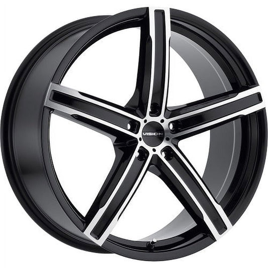 15x6.5 Vision 469 Boost Black Machined Wheel 5x4.5 (38mm)