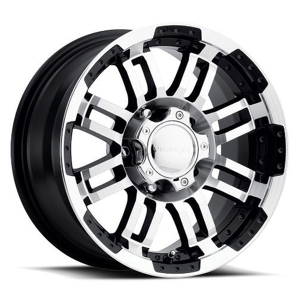 15x7.5 Vision Off-Road 375 Warrior Black Machined Wheel 5x4.75 (-12mm)