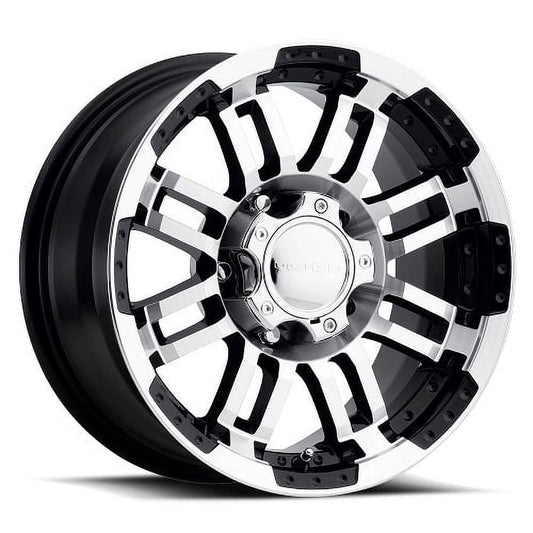 15x7.5 Vision Off-Road 375 Warrior Black Machined Wheel 5x4.75 (-12mm)