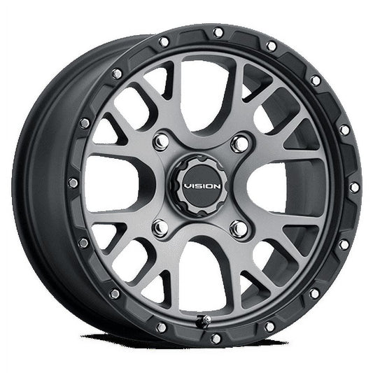 15x7 Vision 545 Rocker Satin Grey UTV Wheel 4x110 (13mm)