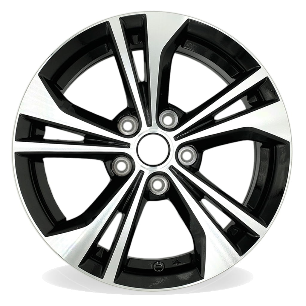 16" Single 16x6.5 Machined Black Alloy Wheel For Nissan Sentra 2020-2022 OEM Design Replacement Rim