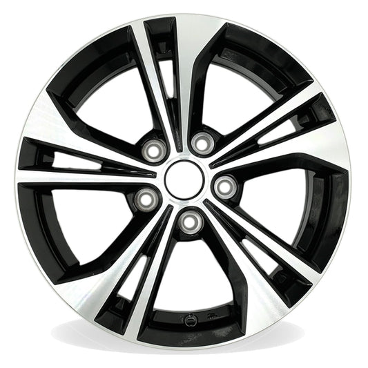16" Single 16x6.5 Machined Black Alloy Wheel For Nissan Sentra 2020-2022 OEM Design Replacement Rim