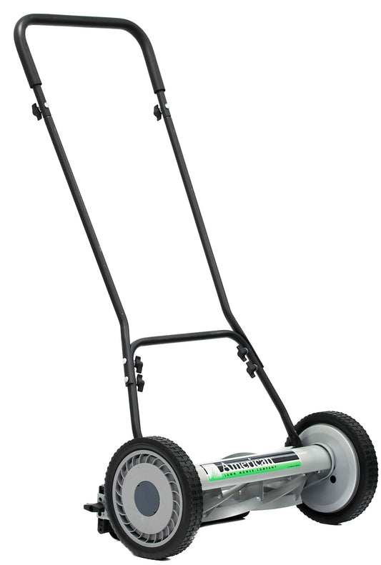 American Lawn Mower 18-Inch 5-Blade Reel Lawn Mower with 10-Inch Wheels, Rust Resistant, 5-Position Cut Height Adjustment 1815-18
