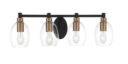 Minka Lavery Keyport 35-in 4 -Light Multiple finishes Multiple colors Modern/contemporary Vanity light bar 2678051