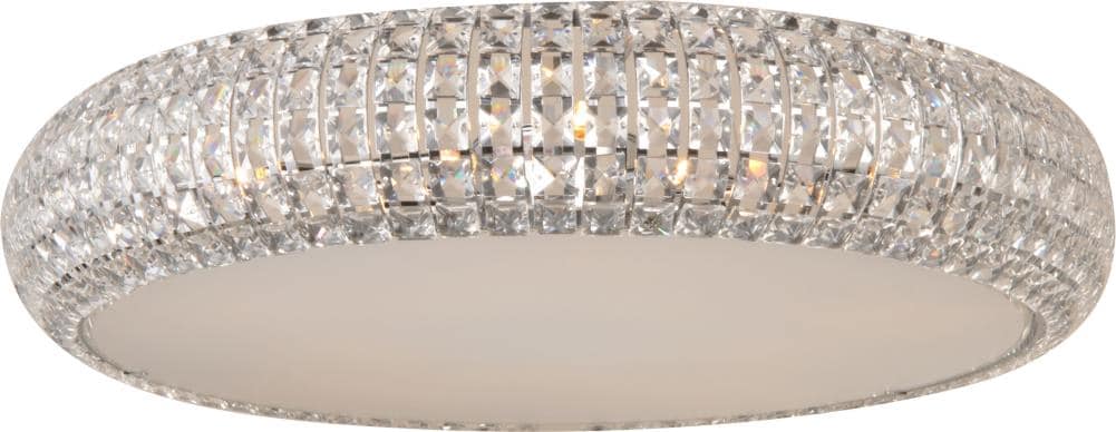 ET2 Bijou 4 -Light 13-in Polished Chrome Flush Mount Light