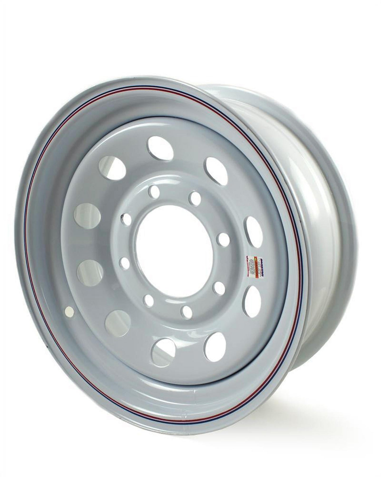 16x6 8-Lug on 6.5" White Mod Trailer Wheel