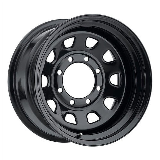 16x8 Vision HD 84H D-Window Black Steel Wheel 5x4.5 (0mm) CAPS SEPARATE