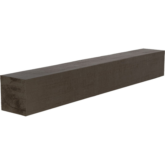 Ekena Millwork 84-in W x 8-in H x 8-in D Natural Honey Dew Hollow Urethane Rustic Fireplace Mantel MANURC08X08X84HD