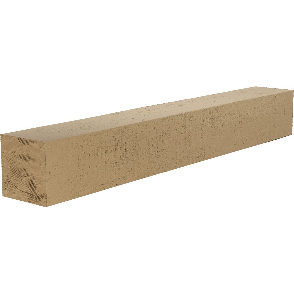 Ekena Millwork 36-in W x 8-in H x 10-in D Natural Pine Hollow Urethane Rustic Fireplace Mantel MANURC08X10X36PP