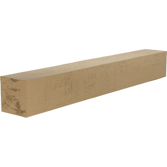 Ekena Millwork 36-in W x 8-in H x 10-in D Natural Pine Hollow Urethane Rustic Fireplace Mantel MANURC08X10X36PP
