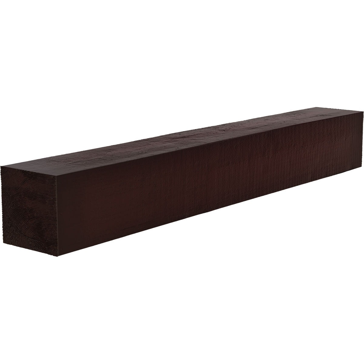 Ekena Millwork 60-in W x 4-in H x 8-in D Premium Cherry Hollow Urethane Rustic Fireplace Mantel MANURC04X08X60ZY