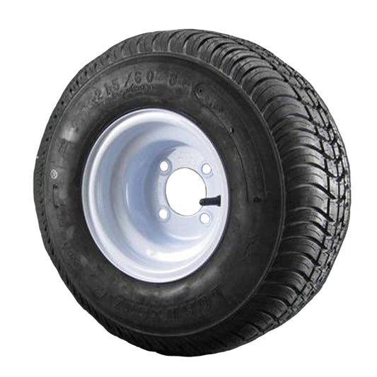 18.5X8.5-8 Kenda Loadstar Trailer Tire LRC on 4 Bolt White Wheel