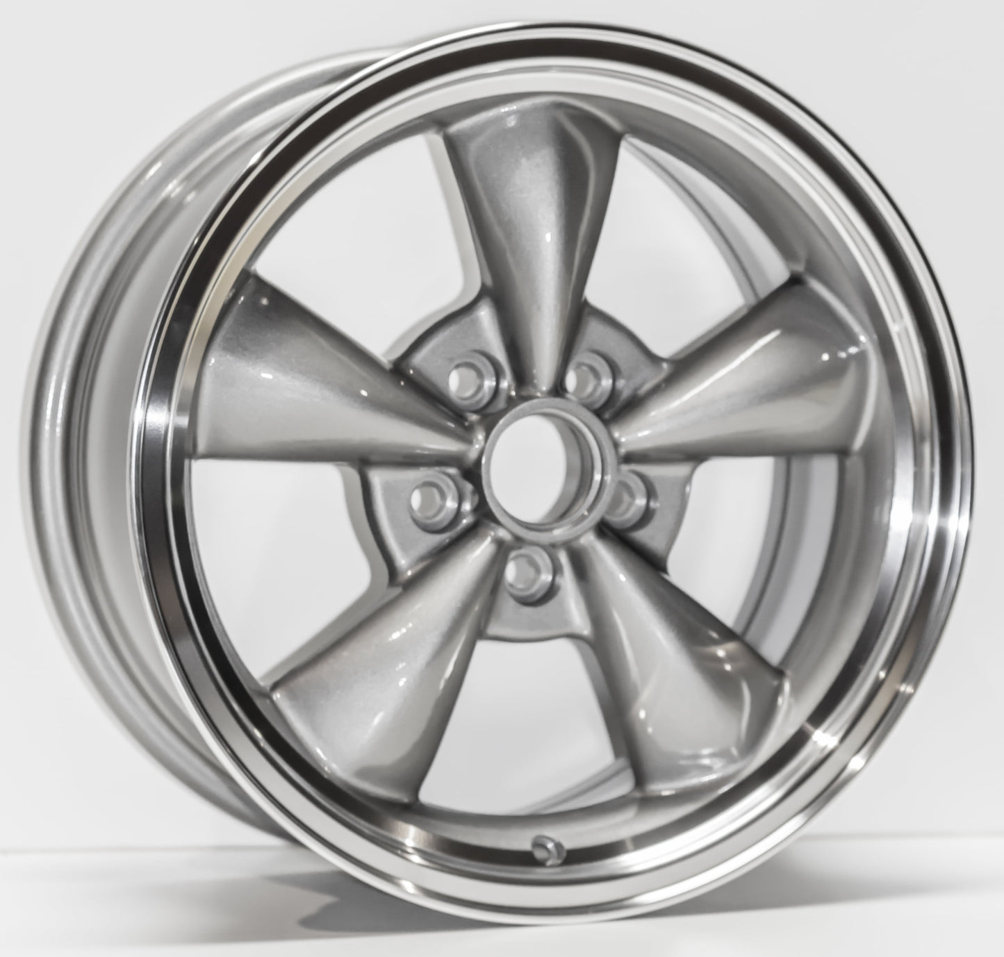 1994-1995 Ford Mustang Replacement Wheel 17"X8" 5 Spoke, Gray Machined and Painted