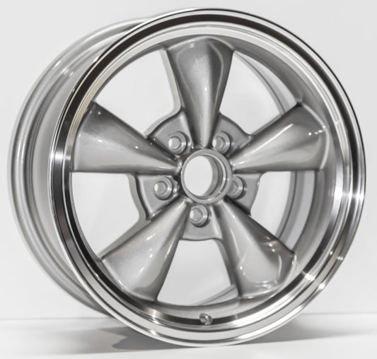 1994-1995 Ford Mustang Replacement Wheel 17"X8" 5 Spoke, Gray Machined and Painted
