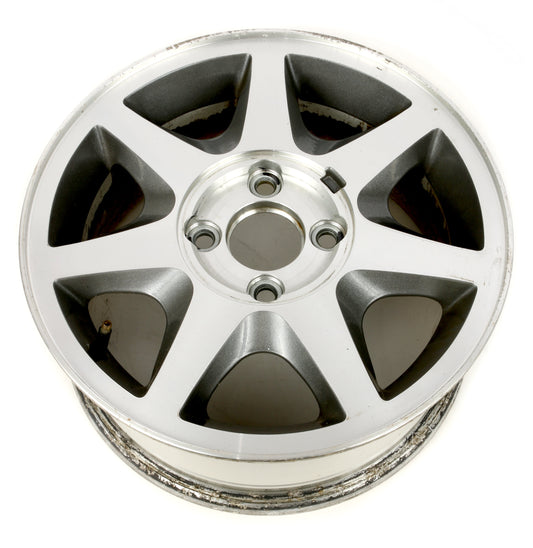 1995-1998 Ford Contour Single 15 x 6" Aluminum 4 Lug 7 Spoke Wheel Rim F5RZ1007J
