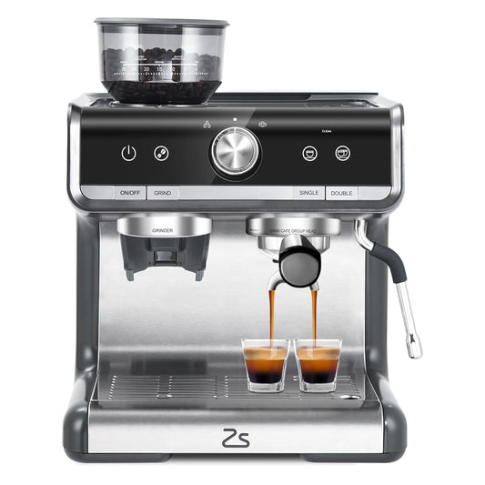 1pcMachine, 20 Bar Grinder3-In-1 1500W Coffeew/ Milk Frother Steam CappuccinoRapid Heating, Auto Clean for Home Use