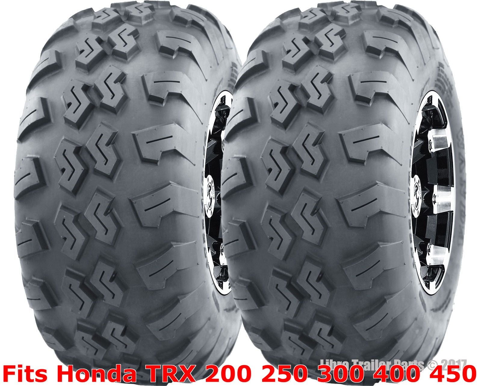 2 ATV Tires 21x7-10 21x7x10 Honda TRX 200 250 300 400 450 front P3018
