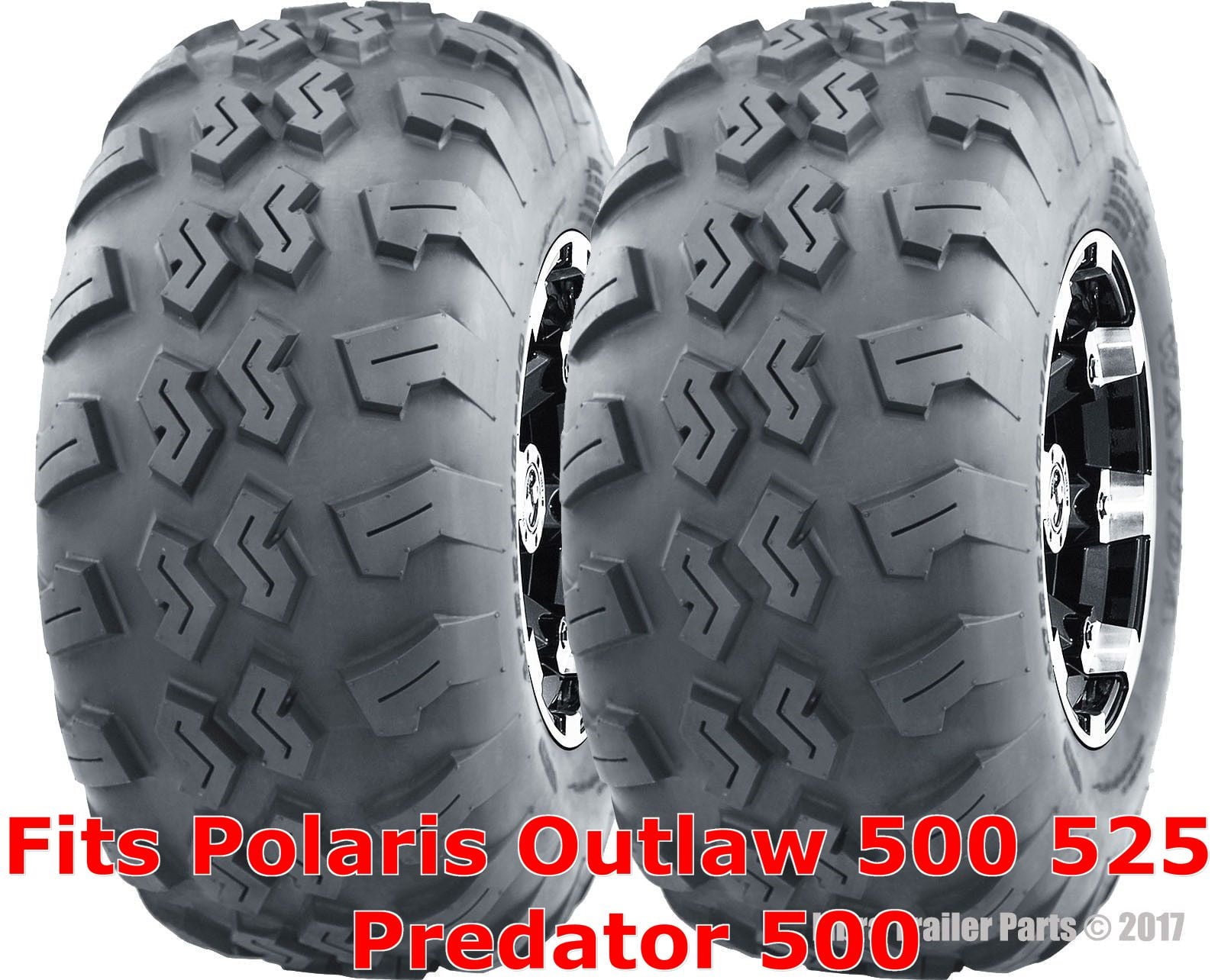 2 ATV Tires 21x7-10 21x7x10 Polaris Outlaw 500 525 Predator 500 front P3018