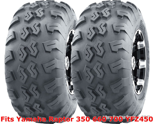 2 ATV Tires 21x7-10 21x7x10 Yamaha Raptor 350 660 700 YFZ450 front P3018