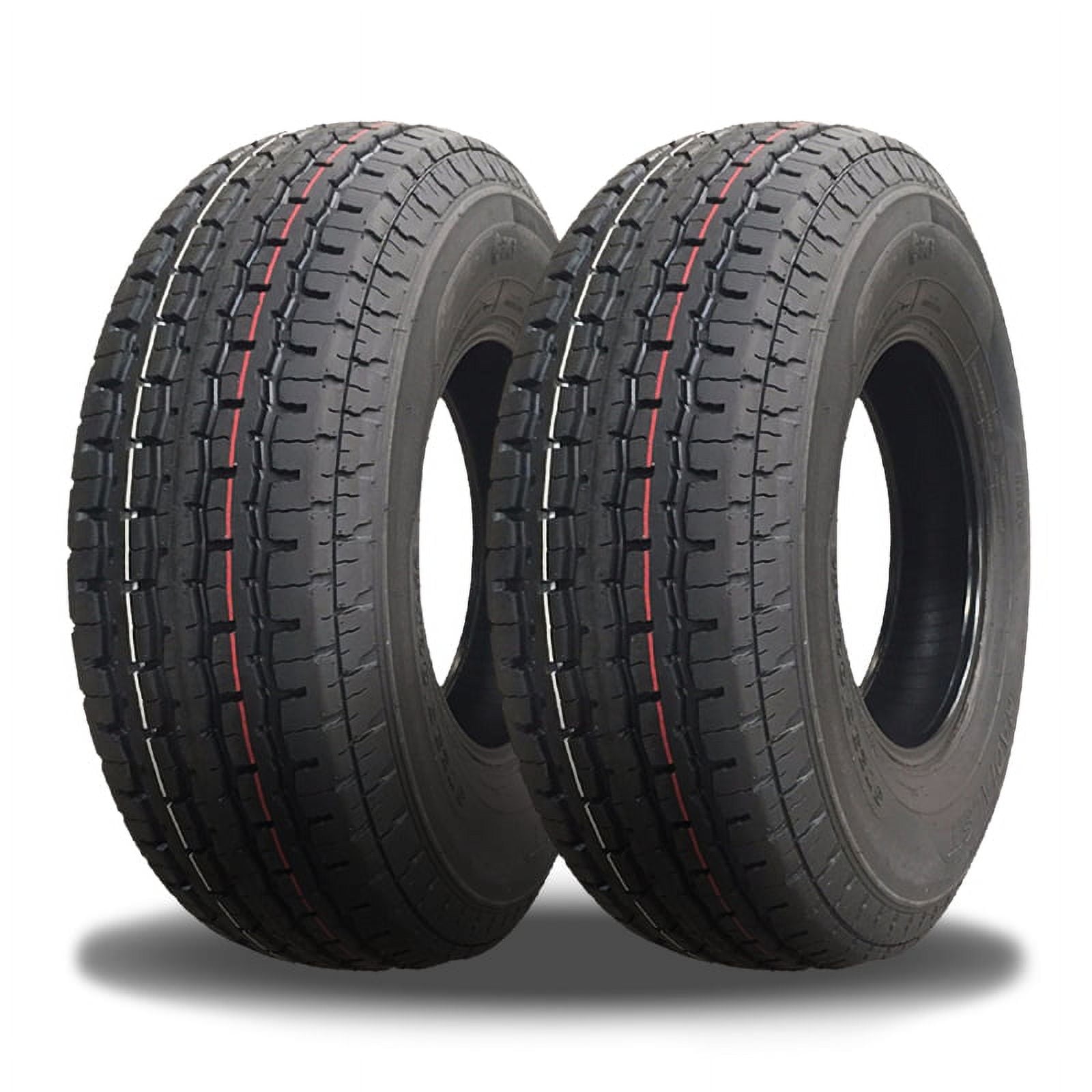 2 Supermax STM-1 ST175/80R13 91/87L 6-Ply Auto/Boat/Travel Trailer Hauler Tires STR-4001-LH / 175/80/13 / 1758013