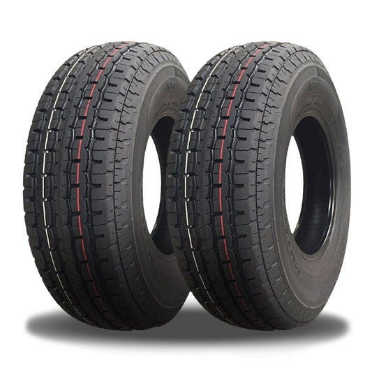 2 Supermax STM-1 ST175/80R13 91/87L 6-Ply Auto/Boat/Travel Trailer Hauler Tires STR-4001-LH / 175/80/13 / 1758013