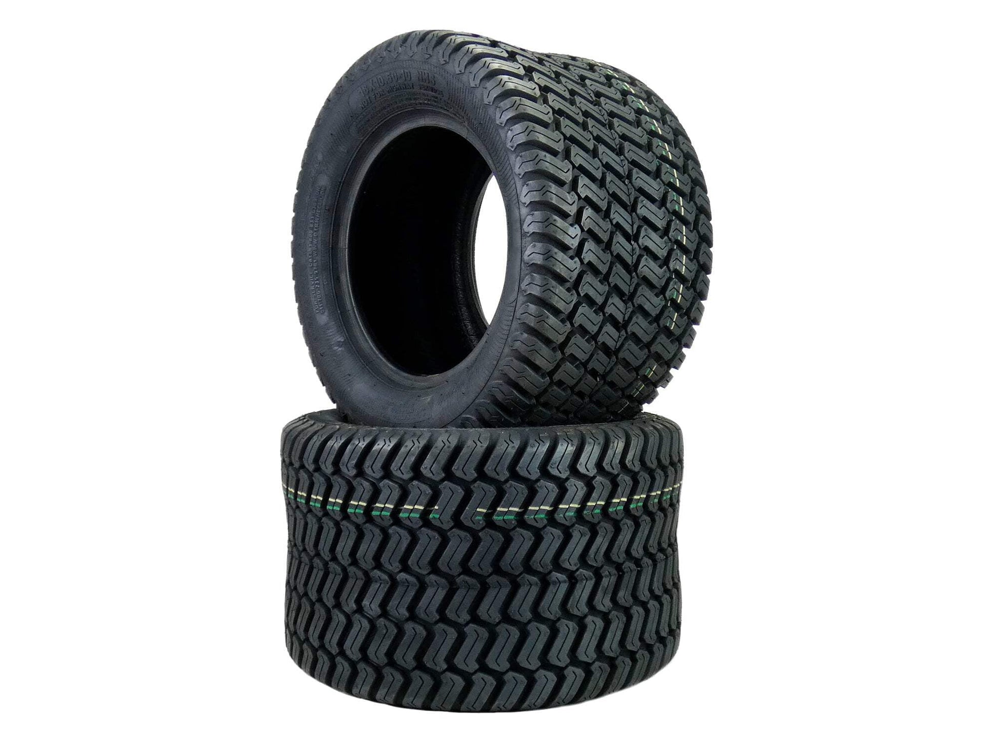 Set of 2 18x10.50-10 4 Ply Turf Lawn Mower Tractor Tires