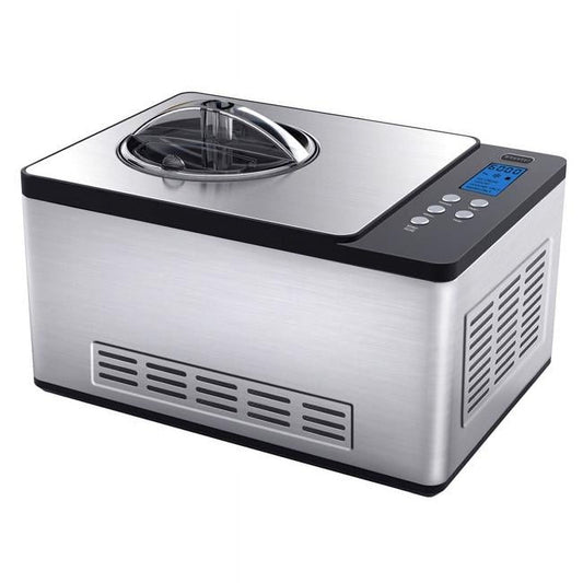 2 qt. Ice Cream Maker Stainless Steel Bowl & Yogurt Function in Stainess Steel
