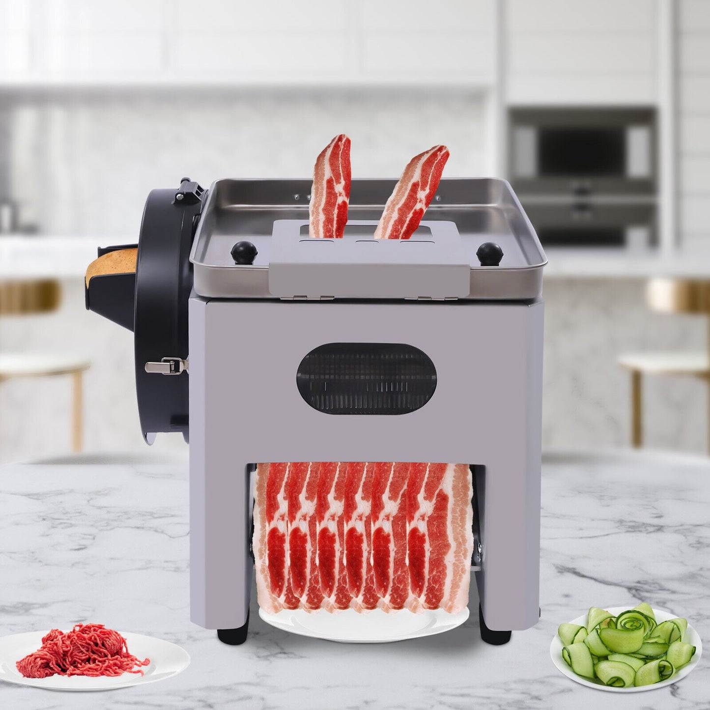 200KG Electric Meat Cutting Cutter Machine Slicer Dicer+3.5mm Blade Commercial
