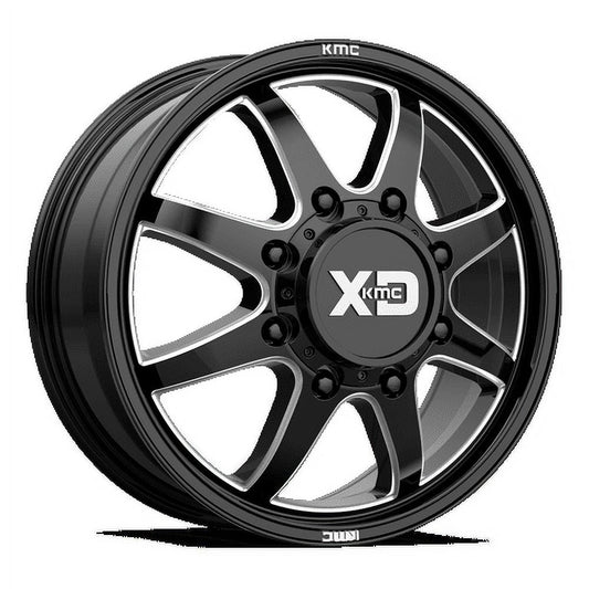 20x8.25 XD XD845 PIKE DUALLY Gloss Black Milled - Front Wheel 8X210 (105mm)