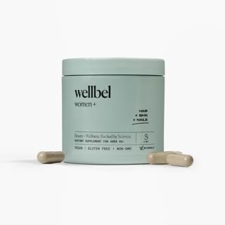 WELLBEL Women + Clean Supplement for Hair, Skin, and Nails, Vegan, Gluten Free, Non GMO 90 Count