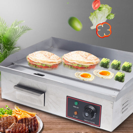 22"  Commercial Electric Griddle Flat Top Grill Hot Plate BBQ Countertop 3000W