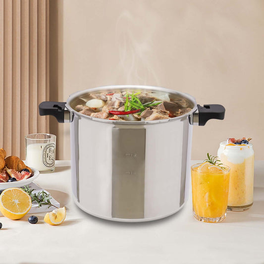 22L Kitchen Large Capacity Pot Aluminum Pressure Cooker/Canner with Steam Guage for Apartment, Camping