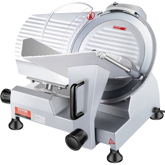 240W Commercial Meat Slicer, 10" Stainless Steel Blade, 0-0.47" Adjustable, Electric Deli Slicer for Home & Restaurant Use, 350-400 RPM