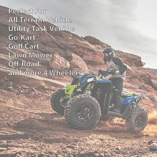 24x8-14 ATV Tires, 4PR All Terrain 24x8-14 TL QD115 ATV UTV Trail Sand Mud Off-Road Tires (Pack of 2, Tubeless)