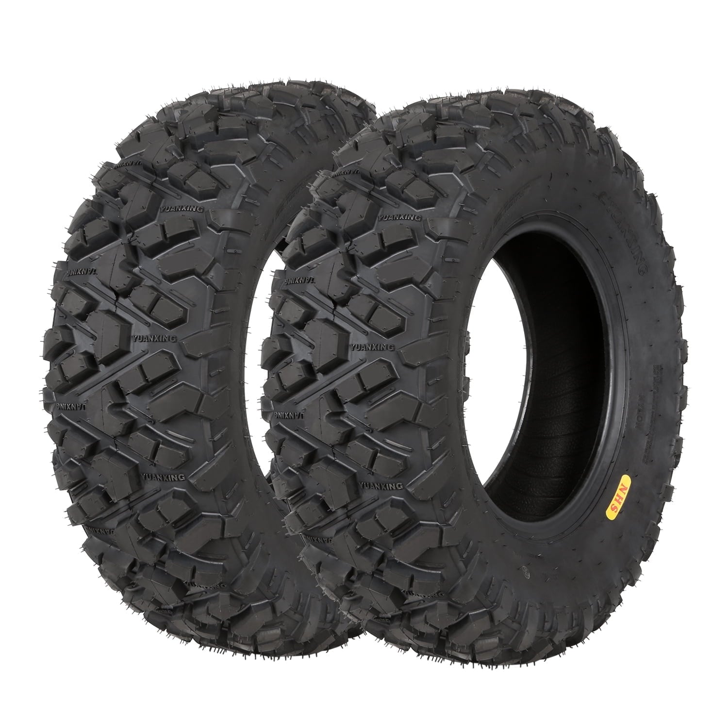 WEIZE 25x8-12 ATV Tires 6PR Front All-Terrain Tire 25x8x12 Load Range C Tubeless Tires Replacement 205/80-12 25" UTV Tire Set Of 2