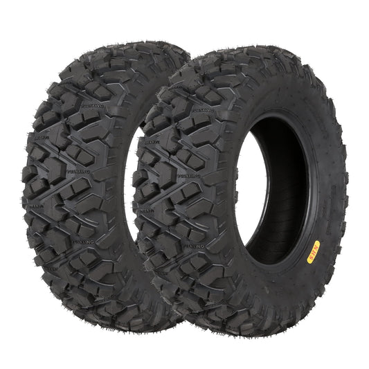 WEIZE 25x8-12 ATV Tires 6PR Front All-Terrain Tire 25x8x12 Load Range C Tubeless Tires Replacement 205/80-12 25" UTV Tire Set Of 2