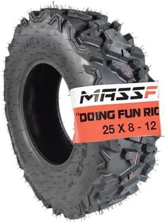 25x8-12 Front Off-Road Tire for All-Terrain (ATV), Utility Task (UTV), & Side-by Side (SXS) Vehicles 25/8-12