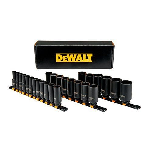 26 Piece 1/2 in Drive Deep Metric Impact Socket Set 6 PT