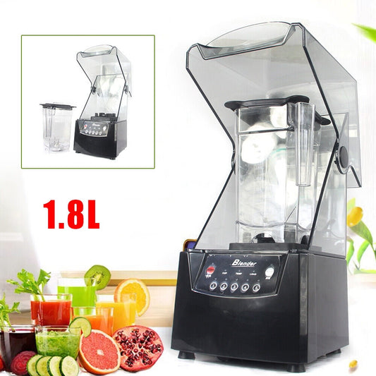 2600W Soundproof Smoothie Blender Machine, Custom Time, 0.48 Gal Fruit Juicer Maker Mixer 110V-120V